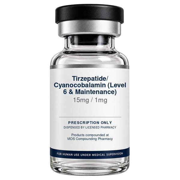 Tirzepatide / Cyanocobalamin — 15 mg / 1 mg (Level 6 & Maintenance)